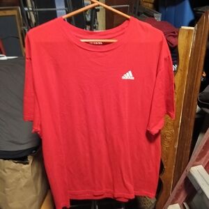 Adidas Men's Vibrant Red Short Sleeve Tee
